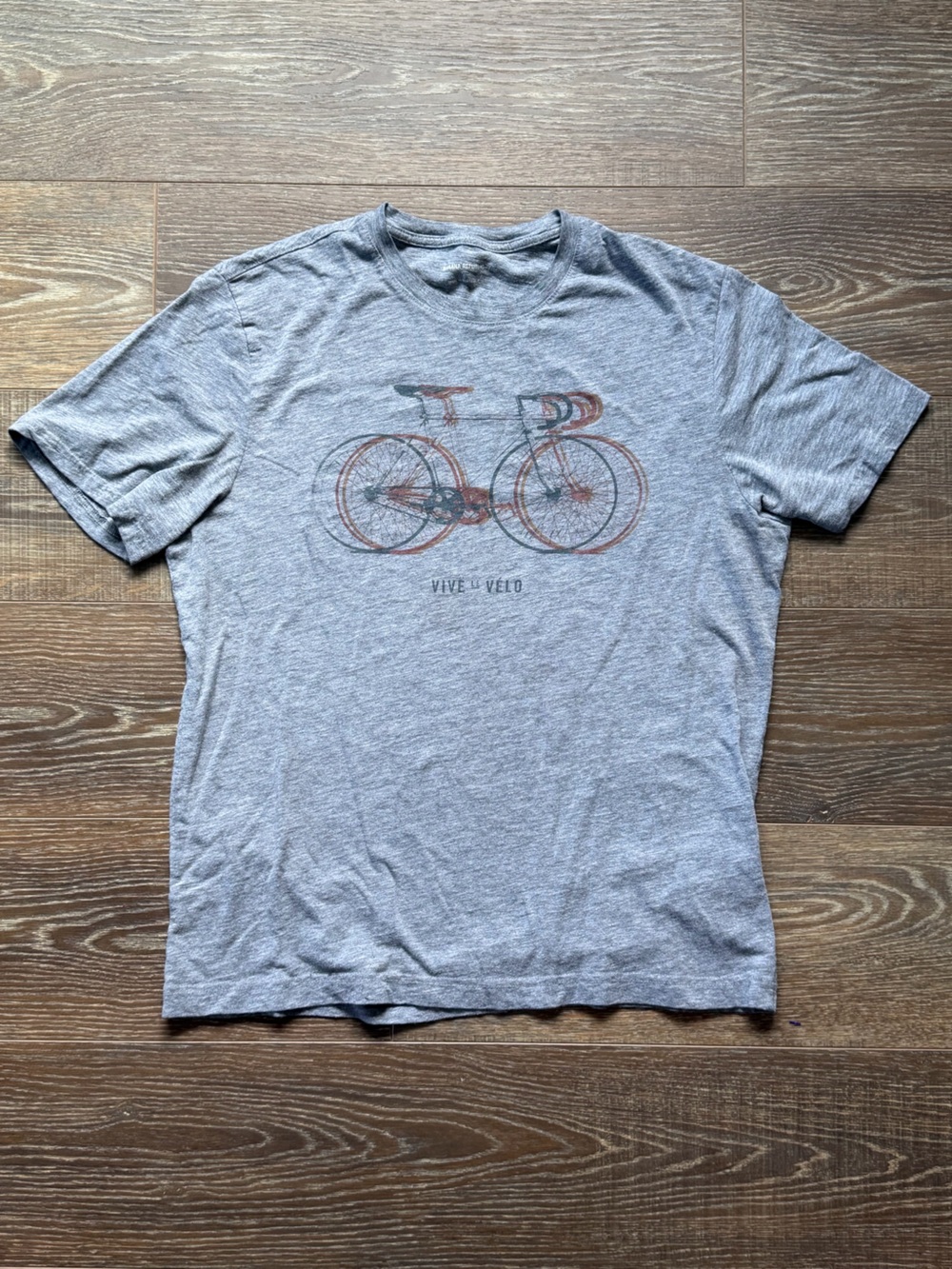 Banana Republic Light Gray Bicycle Graphic Short Sleeve Tee